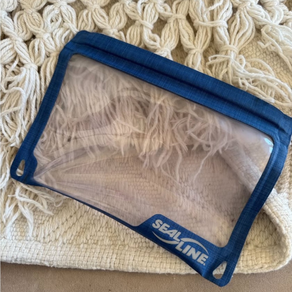 Blue Waterproof Electronics Pouch